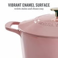 thumbnail image 6 of Martha Stewart Gatwick 7 QT Enameled Cast Iron Dutch Oven - Pink, 6 of 7