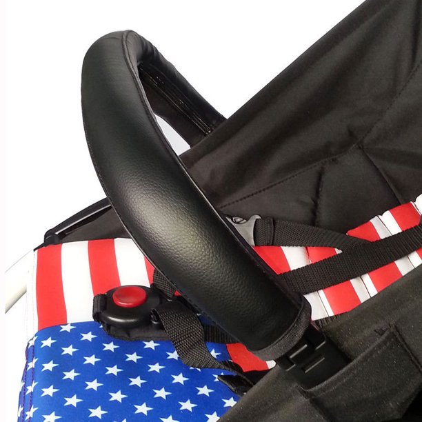 2 unids/par cremallera extraíble cochecito de bebé PU cuero manillar funda a prueba de polvo reposabrazos parachoques funda protectora