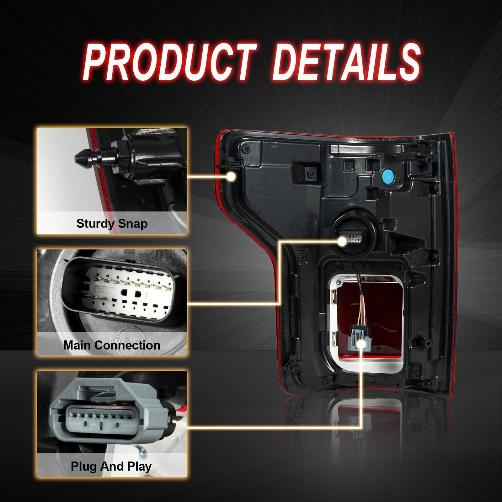 2018-2020 Ford F150 LED Tail Light with Blind Spot Type Tail Light Lamp RH/Passenger Side