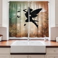 thumbnail image 2 of Ambesonne Mystic Kitchen Curtains, Character and Butterfly Wing, 55"x39", Multicolor, 2 of 3