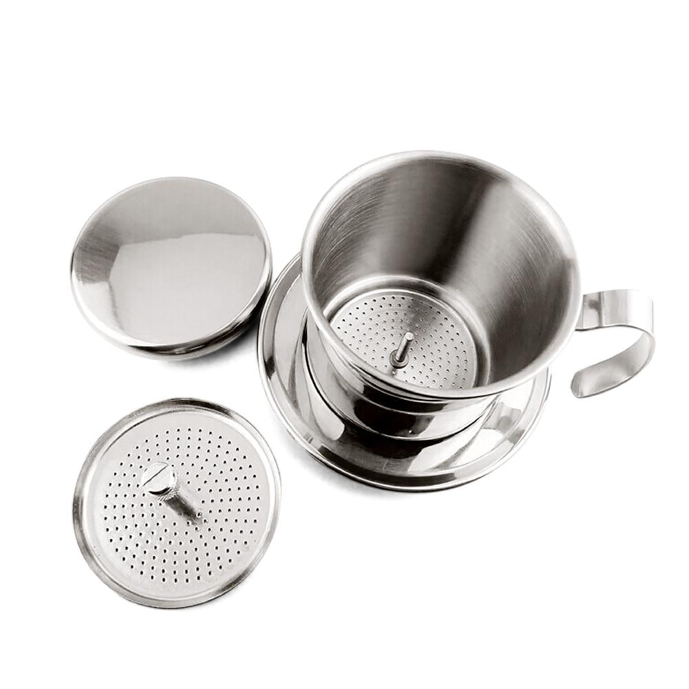 Tebru Stainless Steel Cup Vietnamese Coffee Drip Filter Maker Infuser, Vietnamese Coffee Drip Filte, Coffee Drip Filter