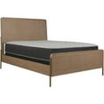 thumbnail image 2 of Sea Wood Queen Size Bed with Woven Cane Design Open Panel 4 Slats Brown, 2 of 5