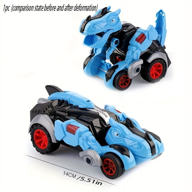 LNGOOR 1 Pce Jouet de Voiture Transformable pour Jeunes - Modèle Résistant aux Collisions à Inertie avec Action à Rétrofriction Véhicule de Combat 2-en-1 pour Interaction Parent-Jeunes