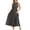 Black, variant on Women's Polka Dot Round Neck Sleeveless Midi Dress 100% Polyester Lightweight Chic Everyday Wardrobe For Spring Wear