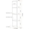 thumbnail image 3 of IN Room Furniture Designs Transitional MDF Board Wood Corner Shelves in Black, 3 of 3