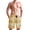 Amber Cream Plaid, variant on Dailycode Men's Quick Dry Swim Trunks Beach Shorts Casual Summer Board Shorts with Pockets, Navy and White Plaid