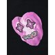 thumbnail image 4 of Camiseta informal con estampado de corazón y globo para mujer, manga corta y cuello redondo, punto de algodón negro para primavera/verano/otoño, atuendo informal de otoño | Camisa con estampado artíst, 4 of 7