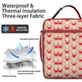 thumbnail image 2 of Crab Print Insulated Lunch Box, Leakproof Reusable Cooler Tote for Beach & Office - Portable Ocean Design Lunch Bag for Seafood Enthusiasts, 2 of 6