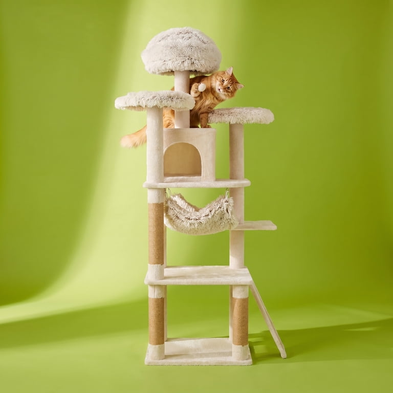 Vibrant Life 8-Level Cat Tree, Cream, 73 in - Walmart.com