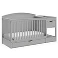 thumbnail image 3 of Graco Bellwood 5-in-1 Convertible Crib and Changer and Premium Crib & Toddler Mattress Bundle, Pebble Gray, 3 of 10