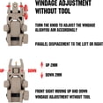 thumbnail image 3 of RIVONO Flip Up Sights Polymer Front and Rear Sight Set Fiber Optic Sights for Picatinny, 3 of 11