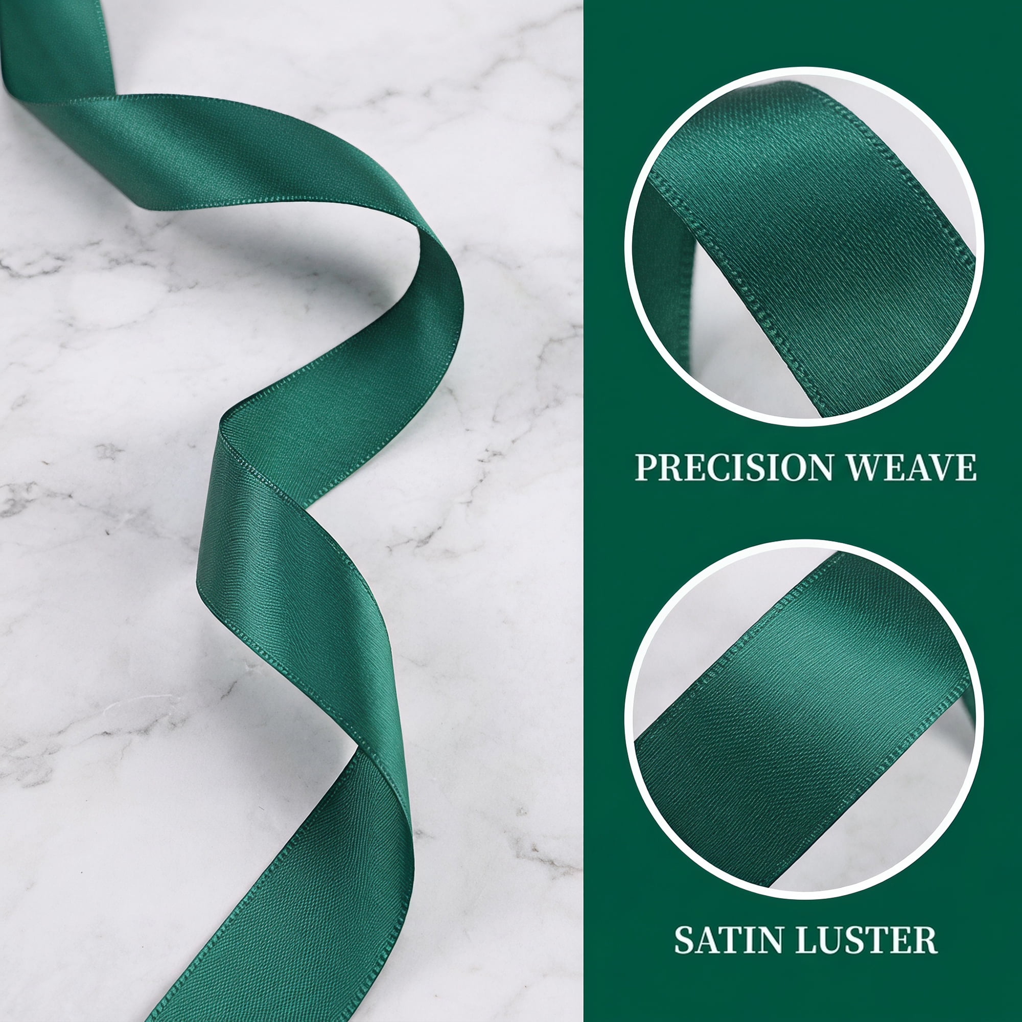 Unique Bargains Elegant Satin Ribbon for Gift Wrapping and Decoration Purposes Green