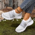 thumbnail image 4 of Rokment Women's Orthopedic Slip on Walking Shoes 2026 Spring Fall Comfortable Casual Mesh Memory Foam Wedge Low Heels Athletic Running Tennis Jogging Nursing Fashion Sneakers Grey Size 6.5, 4 of 7