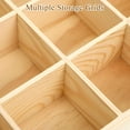 thumbnail image 3 of NICEXMAS Underwear Storage Case 20 Compartments Storage Box Socks Organizer Panties Stackable Drawer Sundries Container (Original Wooden Color), 3 of 8