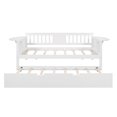 thumbnail image 4 of Twin Size Daybed, Twin Size Daybed with Trundle Bed, Wood Twin Size Bed Frame with Trundle Bed, Multifunctional Daybed, No Box Spring Needed Storage Daybed for Bedroom Living Room, 4 of 8