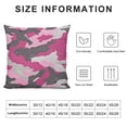 thumbnail image 5 of BANET  Camo Throw Pillow Cushion Cover, Pattern in Pink Tones Feminine Design Girlish Vibrant, Decorative Square Accent Pillow Case 22x22in, 5 of 5