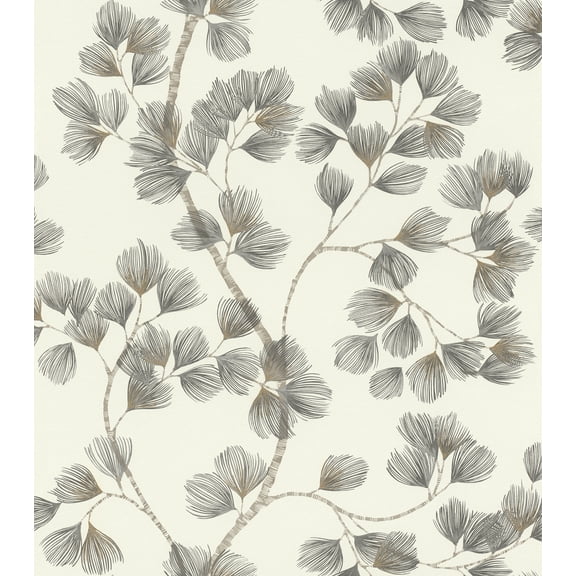 Rasch Newcomb Grey Trailing Branches Wallpaper