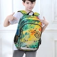 thumbnail image 6 of FORMRS Unisex School Backpack 17" Student Travel Bag with Laptop Compartment, Colorful Plants, 6 of 7