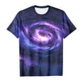 thumbnail image 4 of Big Kid Galaxy Shirt Girl's Short Sleeve Crew Neck Fancy T Shirt Top Teenager Girls 3D Print Glitter Tops For Carnival Teens Girls Crop Tops Blouses Size 14 16 Long Sleeve Size 6 8-9 Years Purple, 4 of 4