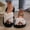 Khaki, variant on Ultra-Soft Plush Slippers – Stylish Cross Band Warm & Non-Slip Sole