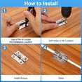 thumbnail image 4 of Bisagras de resorte Uxcell, bisagras de puerta de cierre automático de acero inoxidable, bisagras pequeñas para puerta de gabinete de 3" 2, 4 of 6