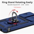 thumbnail image 5 of for Samsung Galaxy A03S Case with Slide Camera Cover HD Screen Protector [Military Grade 16ft. Drop Tested] Magnetic Ring Holder Kickstand Protective Phone Case for Samsung Galaxy A03S, Navy Blue, 5 of 16