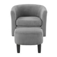 thumbnail image 2 of Xukmct 360 Degree Swivel Armchair with Ottoman, Upholstered Fabric Accent Chair for Living Room, Office, Bedroom, 2 of 3