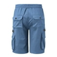 thumbnail image 4 of Fgnfyis Mens Summer Overalls Shorts Loose Plus Size Five Point Pants Pocket Zipper Casual Shorts Men's Shorts Sky Blue XXXXL, 4 of 7