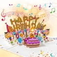 thumbnail image 3 of (5 pack) Lockways Musical Birthday Cards,3D Pop Up Card with Interactive Blowable Candle, Gift for Grandma Wife Husband, 3 of 11