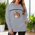 thumbnail image 2 of Pet Pouch Hoodie for Women with Kangaroo Pocket,Cat Dog Carrier Hoodies,Winter Warm Fleece Pullover Soft Lightweight Sweatshirts for Pet Animal Lover, 2 of 6