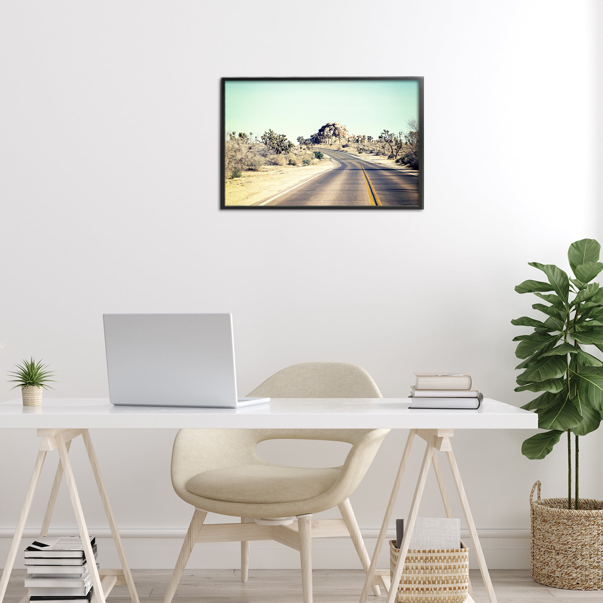 Road Trip Joshua Tree Park Black Framed Giclee Art, design by Joseph S Giacalone