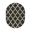 thumbnail image 3 of Sweet Home Stores Cozy Moroccan Trellis Design Contemporary Living & Bedroom Soft Shag Area Rug, 5'3" x 7'0", Charcoal Gray Oval, 3 of 9