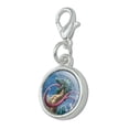 thumbnail image 2 of Leviathon Sea Serpent Ocean Dragon Monster Fantasy Antiqued Bracelet Pendant Zipper Pull Charm with Lobster Clasp, 2 of 5