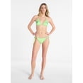 thumbnail image 2 of No Boundaries Hibiscus Low Rise Lettuce Edge String Swim Bottoms, Women's XXS-XXL, 2 of 5