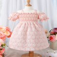 thumbnail image 2 of Robe à Manches Courtes Plissée à Fleurs pour Petites Filles, Robe d'Été pour Fête d'Anniversaire, 2 of 7