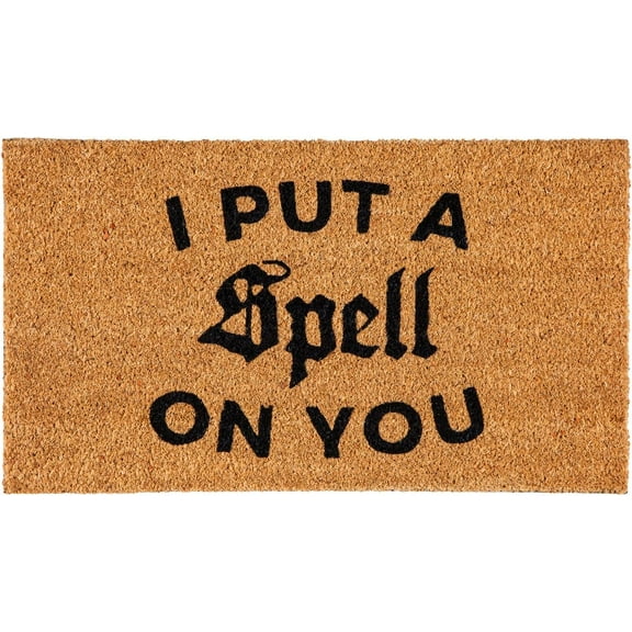 Halloween Greeting Mat, I Put A Spell On You for Indoor and Outdoor Decor 16x24 inch