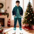 thumbnail image 2 of Mercatoo Boys Christmas Sweatsuits 2 Piece Sets Outfits Girls Christmas 𝐓racksuits Xmas Printed Hoodie and Jogging Suits, 2 of 8