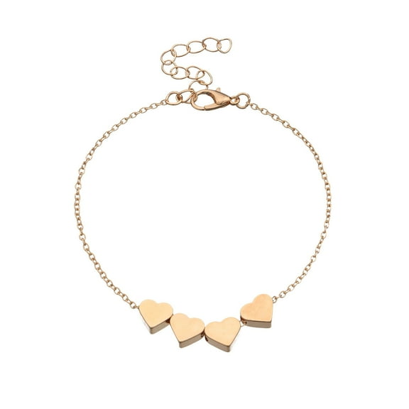 Jierger Heart Beaded Bracelet Small Fresh Bracelet Sweet Temperament Heart Bracelet Heart Beaded Bracelet Sweet Temperament Bracelet for Halloween Christmas Valentine Party Birthday Gift for Women