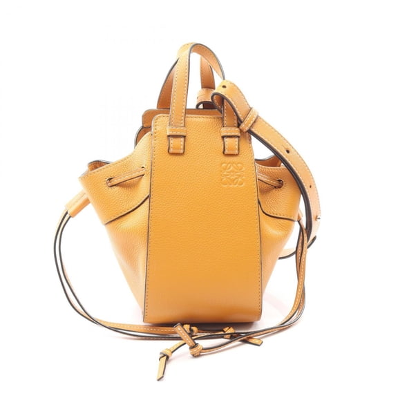 Pre-Owned Loewe Hammock Drawstring Bag Mini 2-Way Handbag Leather Women's Brown