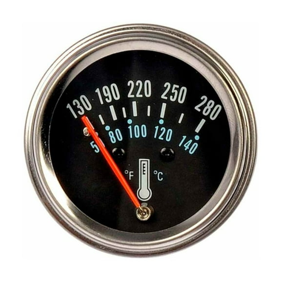 KarParts360 Engine Coolant Temperature Gauge | Chrome Gauge Bezel | Temperature Sensor
