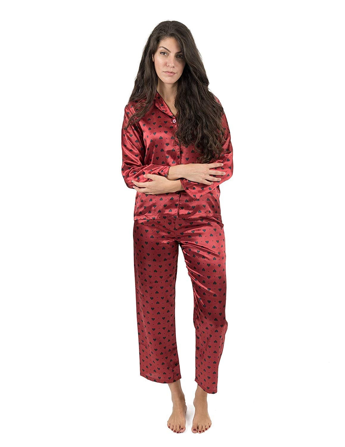 satin christmas pajamas
