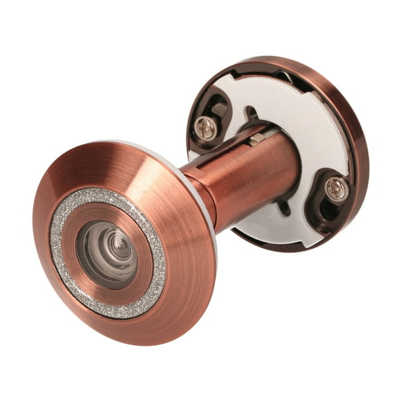 220-degree -theft Door Viewer for 40-70mm Door Thickness One-way Lock Peephole Viewer with Cover Home Tool (Red Bronze)
