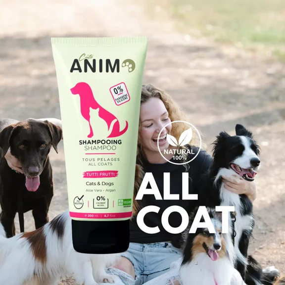 CuteAnimo Pet Shampoo & Conditioner for Cats & Dogs, 200ml, Organic Argan Oil, Paraben & Cruelty-Free, All Coat