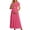 Hot Pink, variant on Maternity Maxi Dress Women Casual Wrap Long Shower Pregnancy Dresses