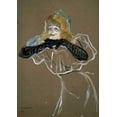 thumbnail image 2 of Toulouse-Lautrec, Henri 18x24 Gold Ornate Wood Framed with Double Matting Museum Art Print Titled - La Chanteuse: Yvette Gilbert, 2 of 4