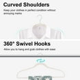 thumbnail image 6 of VECELO 50 Pack Heavy Duty Plastic Hangers, 360º Swivel Hook Coat Hangers, Non-Slip, Space-Saving, White, 6 of 7