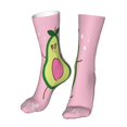 thumbnail image 6 of Xecao Cute Avocado Print Fashion No Heel Casual Crew Socks Cushioned Breathable for Men Women - Moisture wicking,Not easy to fade Suitable for daily, 6 of 7