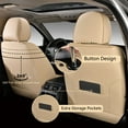 thumbnail image 2 of Florich Front Car Seat Covers, Luxury Faux Leather Seat Protectors, Automotive Seat Cushions Universal Fit for Most Cars Trucks SUV, Beige, 2 of 6