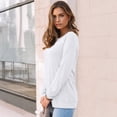 thumbnail image 3 of SUNBS Long Sleeve Shirts for Women Casual Work Tops Crewneck Blouses Loose Fit Clothes Trendy, 3 of 7