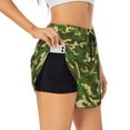 thumbnail image 3 of Running Shorts for Women, Classic Green Camo Workout Athletic Shorts with Pockets, Lounge Yoga Shorts Women, 3 of 7